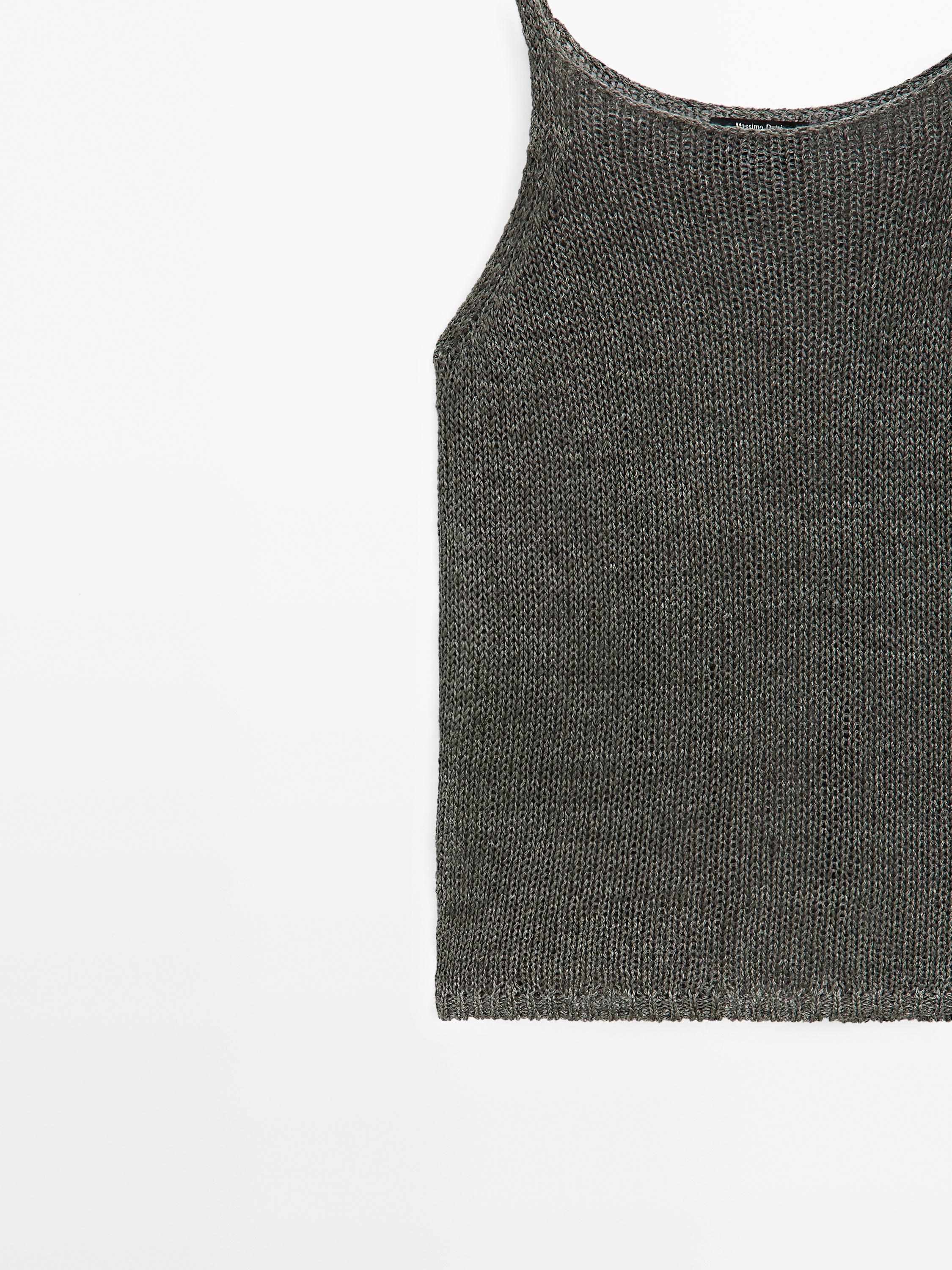 Faded strappy knit top